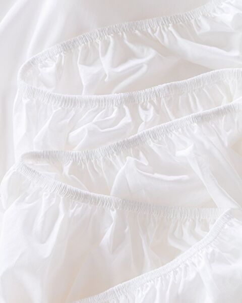 Manon dubbele 100% katoenen Ranforce hoeslakenset - wit - 3