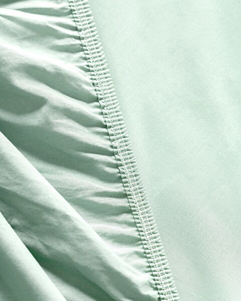 Ensemble de draps-housses Ranforce 100 % coton simple Eloise - Vert menthe - 2