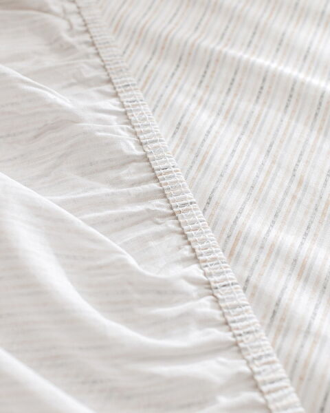 Carlo Single 100% Cotton Printed Ranforce Fitted Sheet Set - Anthracite - 5