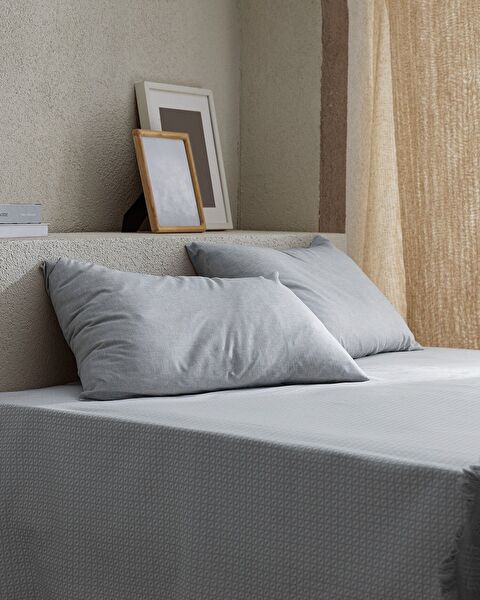 Delrico Single Cotton Sheet Set - Gray - 1