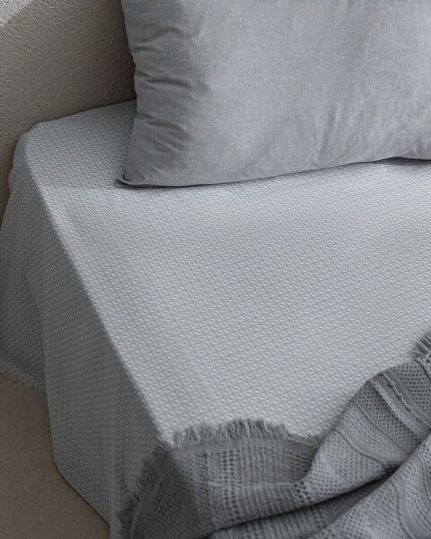 Delrico Single Cotton Sheet Set - Gray - 3