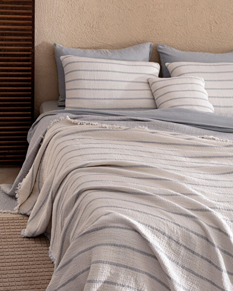 Marguerite 8 Piece Dowry Set - Grey/Ecru - 1