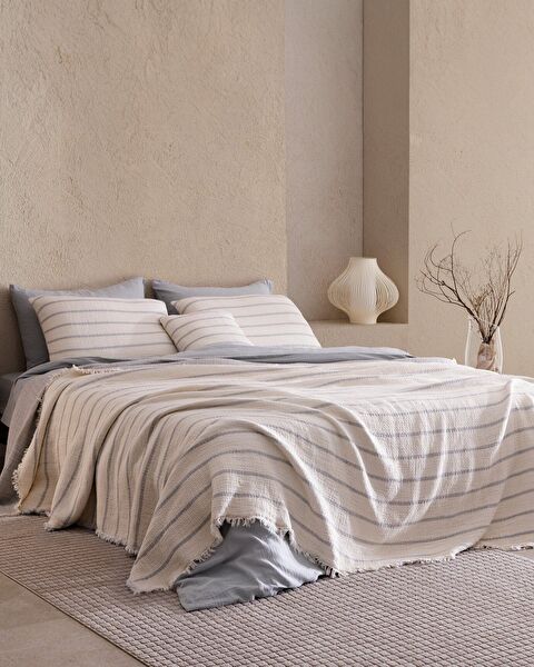 Marguerite 8 Piece Dowry Set - Grey/Ecru - 0