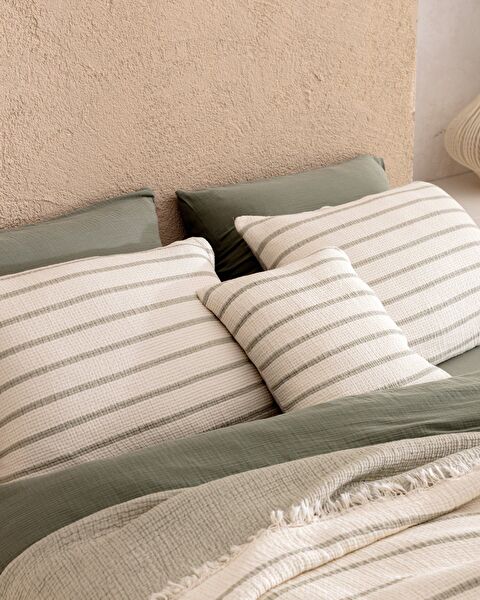 Ensemble de dot 8 pièces Marguerite - Kaki/Écru - 3