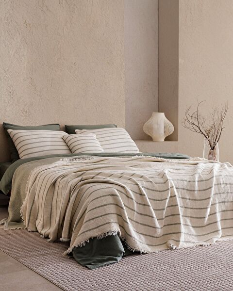 Ensemble de dot 8 pièces Marguerite - Kaki/Écru - 0