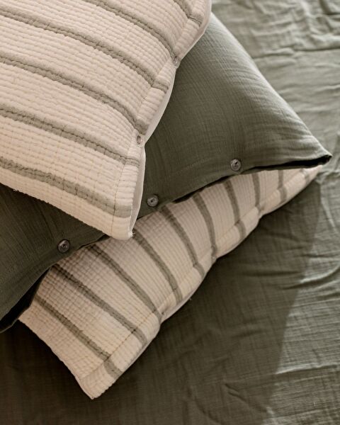 Ensemble de dot 8 pièces Marguerite - Kaki/Écru - 4