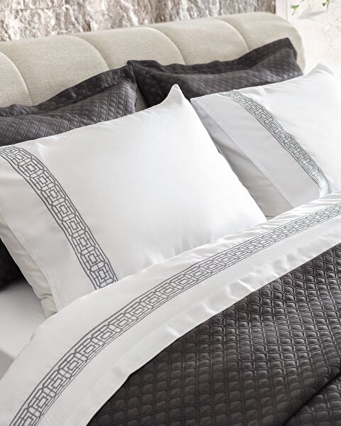 Somme Çift Kişilik 7 Parça Çeyiz Seti - Antrasit - 4