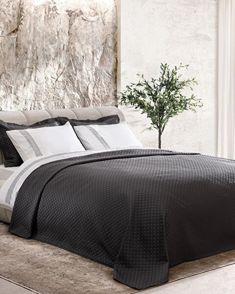 Somme Çift Kişilik 7 Parça Çeyiz Seti - Antrasit - 0