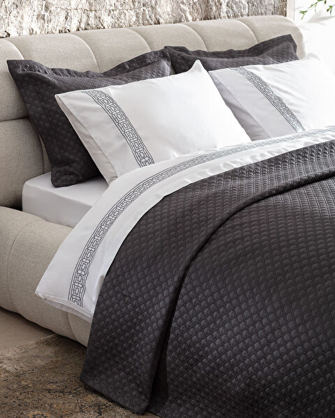 Somme Çift Kişilik 7 Parça Çeyiz Seti - Antrasit - 1