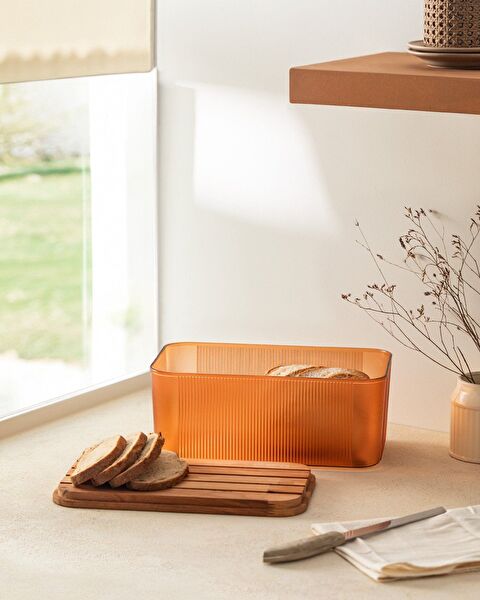 Eolya Wooden Bread Box with Lid - 0