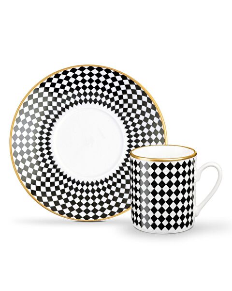 Evorde Bella Coffee Cup Set for 2 People - Black/White - 2