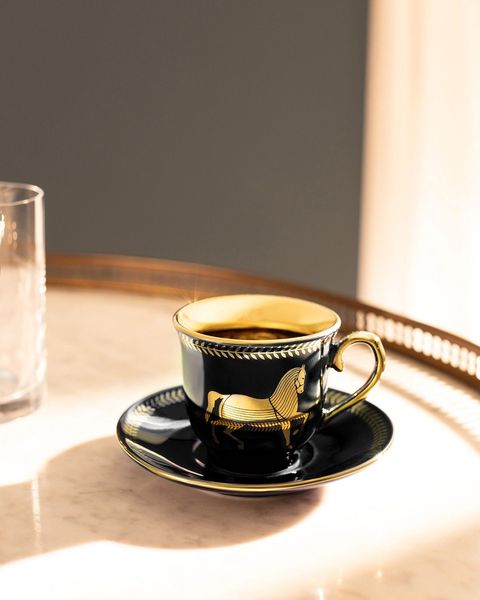 Grafik-Werkstatt Tasse Expresso Vintage – Mini Tasse 95 Ml – Visage Homme – Céramique Relief – Idée Cadeau Amusante