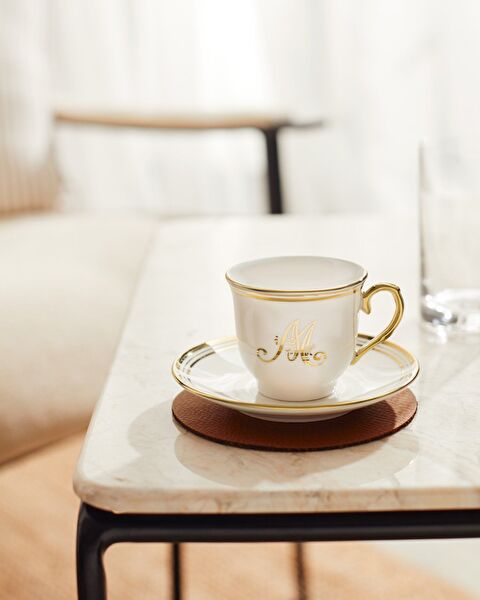 Lena 2'li Kahve Fincan Takımı - Renkli - 90 ml - 0