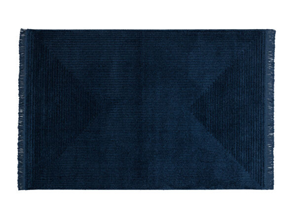 Diane Fringed Carpet - Navy Blue - 120x170 cm - 0