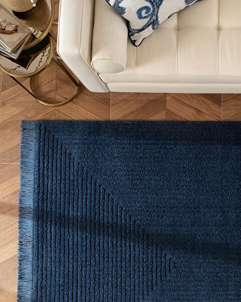 Diane Saçaklı Halı - Lacivert - 160x230 cm - 4