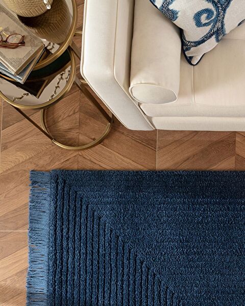 Diane Saçaklı Halı - Lacivert - 160x230 cm - 5