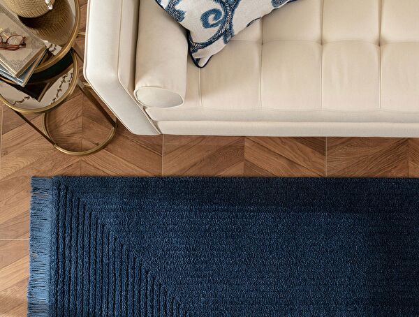 Diane Fringed Carpet - Navy Blue - 200x290 cm - 2
