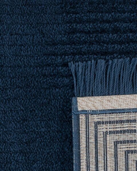 Diane Fringed Carpet - Navy Blue - 80x300 cm - 1
