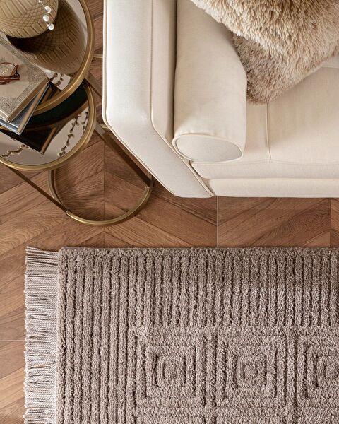 Laura Fringed Carpet - Mink - 80x300 cm - 2