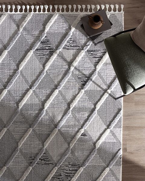 Coleus Halı - Gri - 120x180 cm - 0