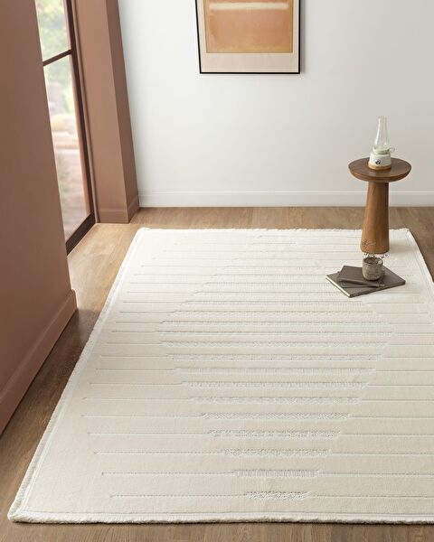 Treillis Carpet - Bone - 160x230 cm - 0