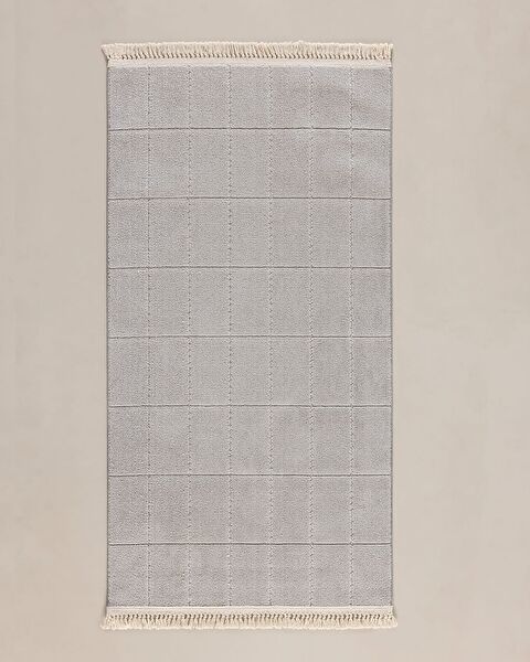 Tapis au crochet - Gris - 80x150 cm - 0