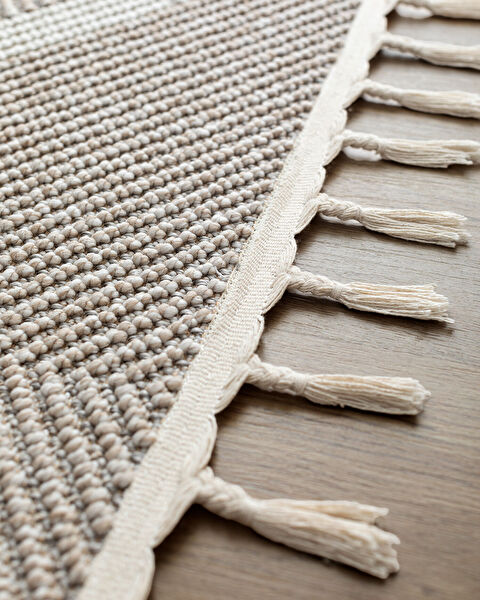 Grelot Fringed Carpet - Gray - 155x225 cm - 6