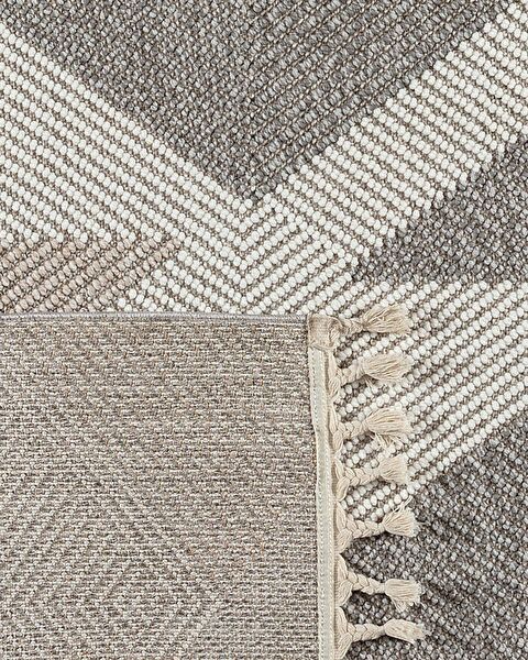 Grelot Fringed Carpet - Gray - 155x225 cm - 2