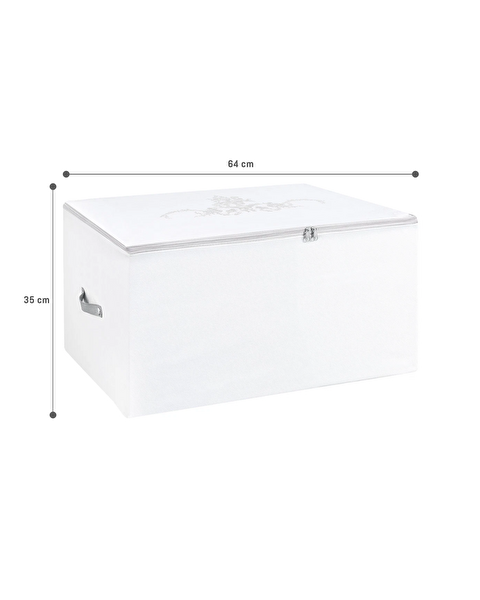 Flower Pattern Printed Saddle Bag - White - 64x41x35 cm - 4