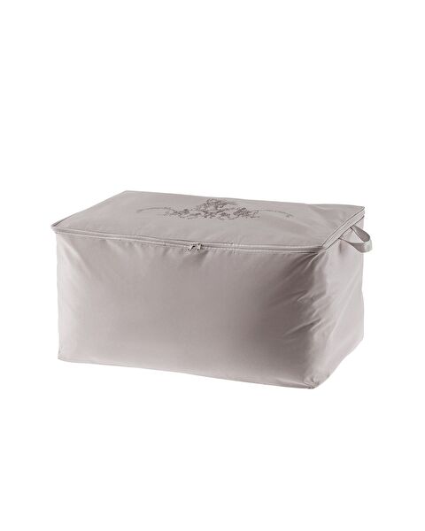 Flower Pattern Printed Saddlebag - Gray - 64x41x35 cm - 4