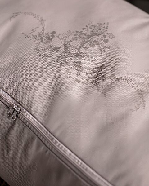 Flower Pattern Printed Saddlebag - Gray - 64x41x35 cm - 1