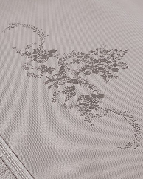 Flower Pattern Printed Saddlebag - Gray - 64x41x35 cm - 5