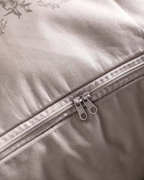 Flower Pattern Printed Saddlebag - Gray - 64x41x35 cm - 2