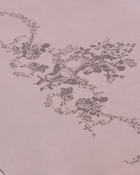 Flower Pattern Printed Saddlebag - Powder - 64x41x35 cm - 5