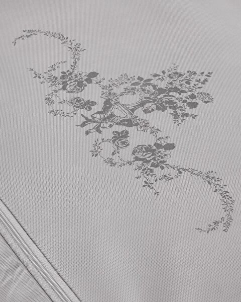 Flower Pattern Printed Saddlebag - Gray - 64x41x35 cm - 2