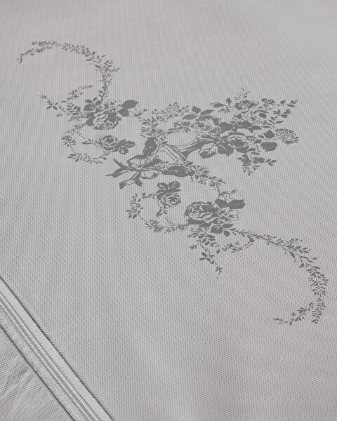 Flower Pattern Printed Saddlebag - Gray - 74x46x46 cm - 2