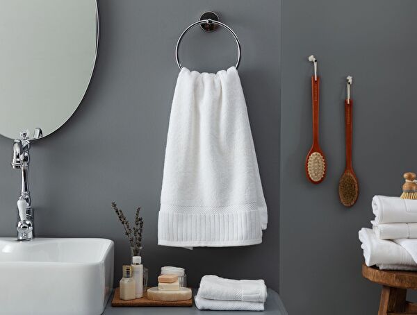 Piano Dobby Face Towel - Hotel Collection - 0