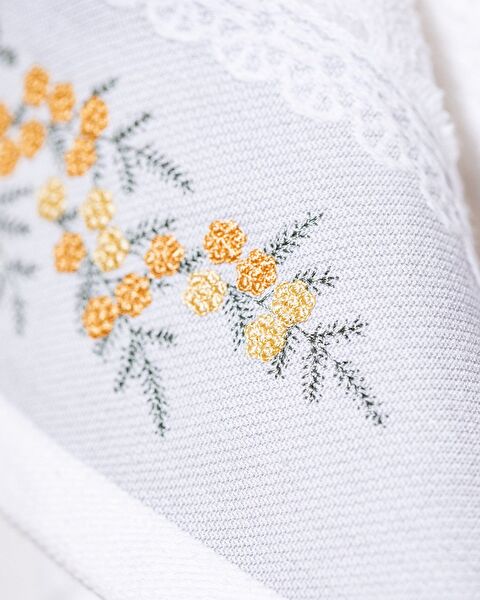 Pansy Nakışlı Yüz Havlusu - 1