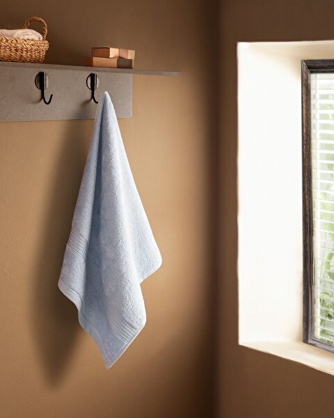 Serviette Visage Clarette - Bleu Doux - 50x80 cm - 0