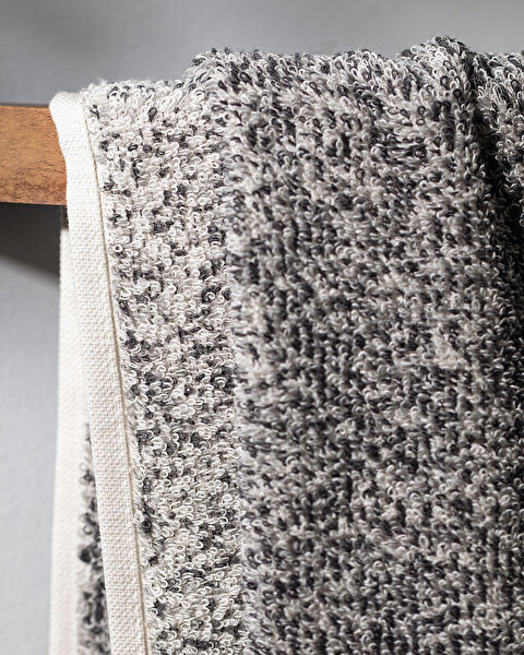 Brest 100% Cotton Yarn Dyed Face Towel - Anthracite - 50x85 cm - Natural Collection - 2