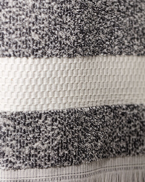 Brest 100% Cotton Yarn Dyed Face Towel - Anthracite - 50x85 cm - Natural Collection - 1