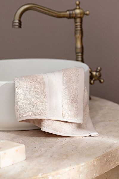 Martha Face Towel (TENCEL:trade_mark:) - Beige - 50x80 cm - 0