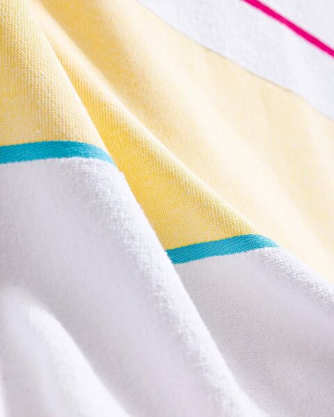 Serviette de Plage Ella 100% Coton - Turquoise/Fuchsia - 70x150 cm - 1