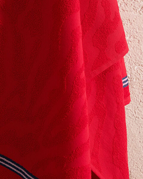 Saber 100% Cotton Beach Towel - Red - 70x150 cm - 2
