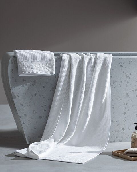 Cataline 100% Cotton Towel Set - White - Luxury Collection - 0