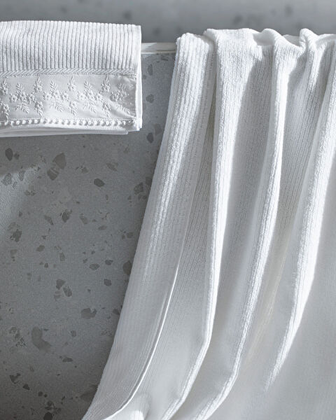 Cataline 100% Cotton Towel Set - White - Luxury Collection - 4