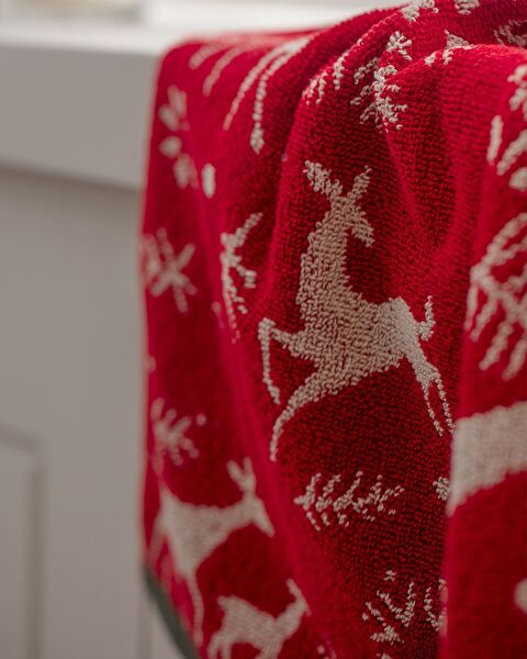 Hebert 100% Cotton Face Towel - Red - 3