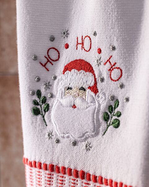 New Year's Klaus Kitchen Towel Set - White - 1