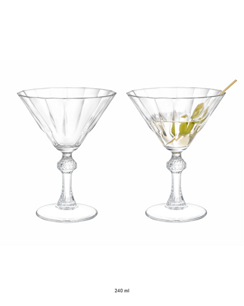 Ensemble Voyage de 4 verres à Martini - 2