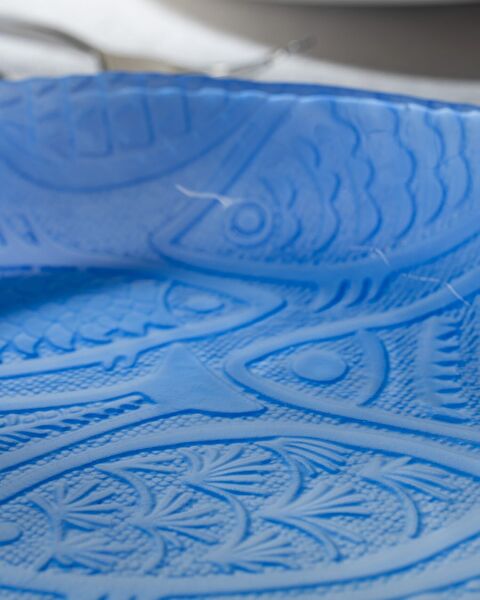Delmare Large Decorative Bowl - Blue/White - 2
